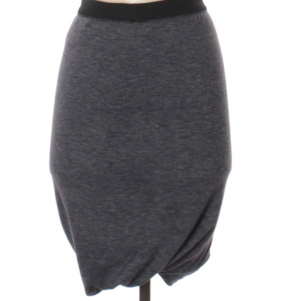 T by Alexander Wang Grey Twisted Hem Skirt Sz XS - Picture 3 of 5